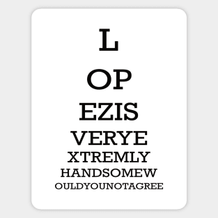 Shmigadoon Eye Chart Sticker